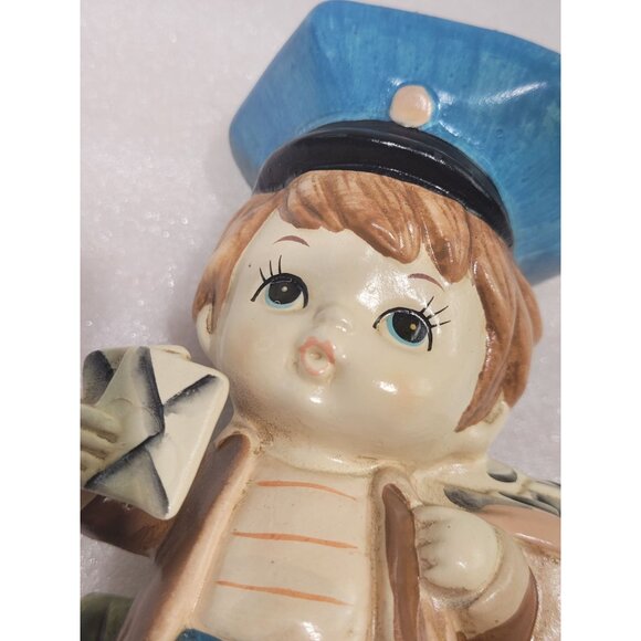 Vintage Price Import Ceramic Mailman Figurine 6-1/4" Mailbox Dog - Picture 5 of 8